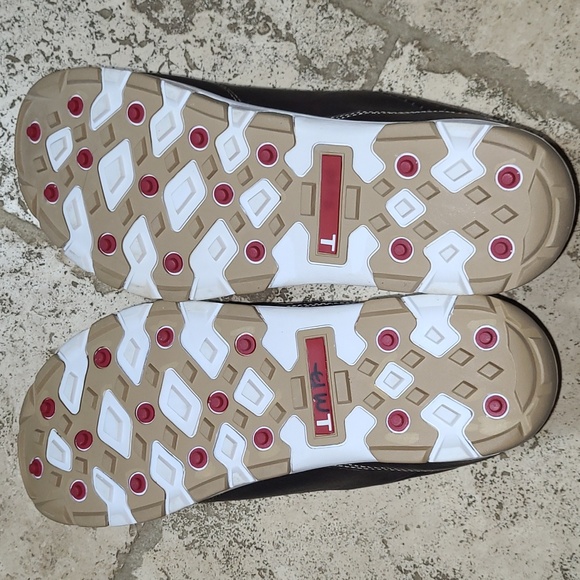 True Linkswear Brown Leather Comfort Golf Shoes Men's Size 12 - Picture 6 of 10